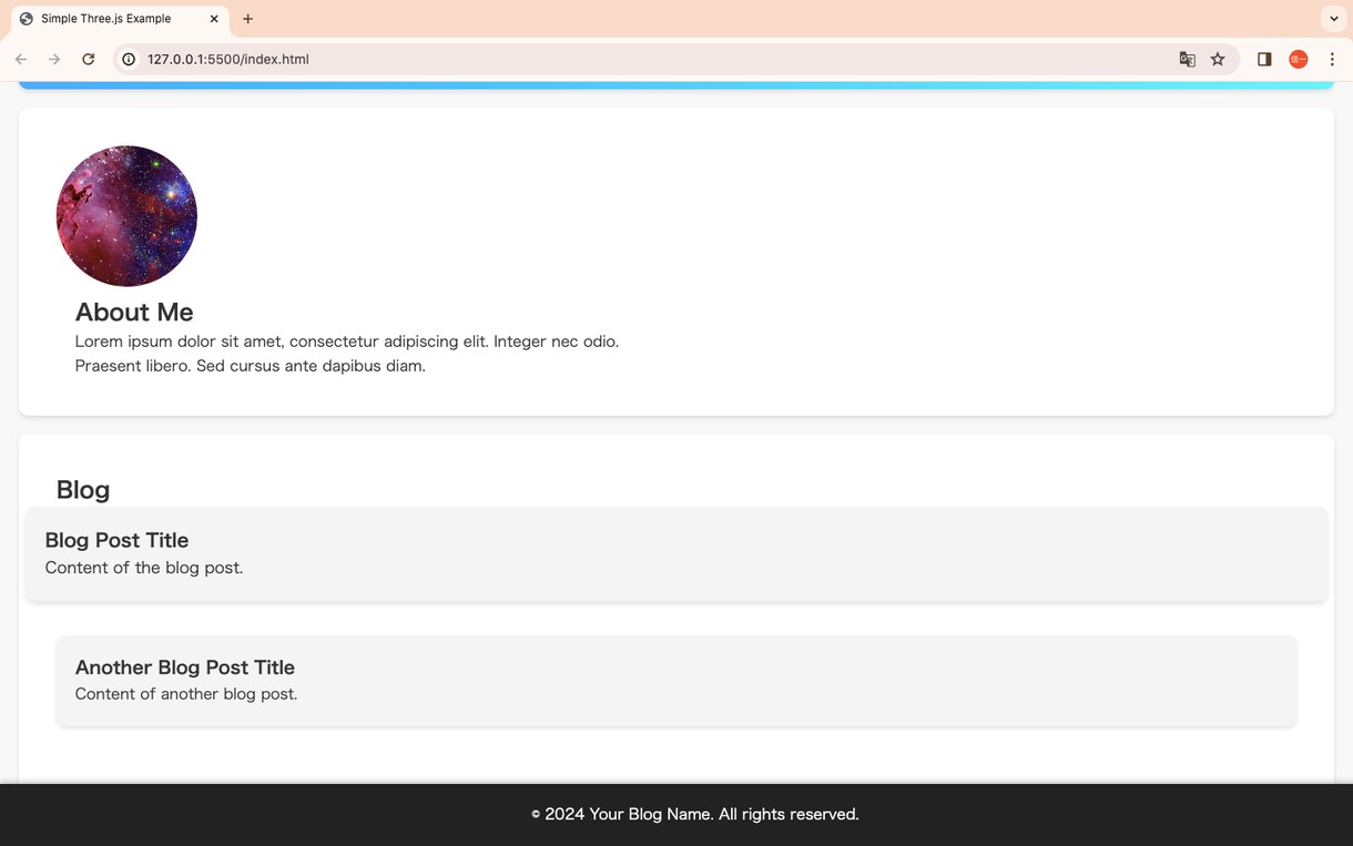 Three.jsで立体的なサイトを制作します Three.jsのシェーダー を使って立体的サイト制作します イメージ3