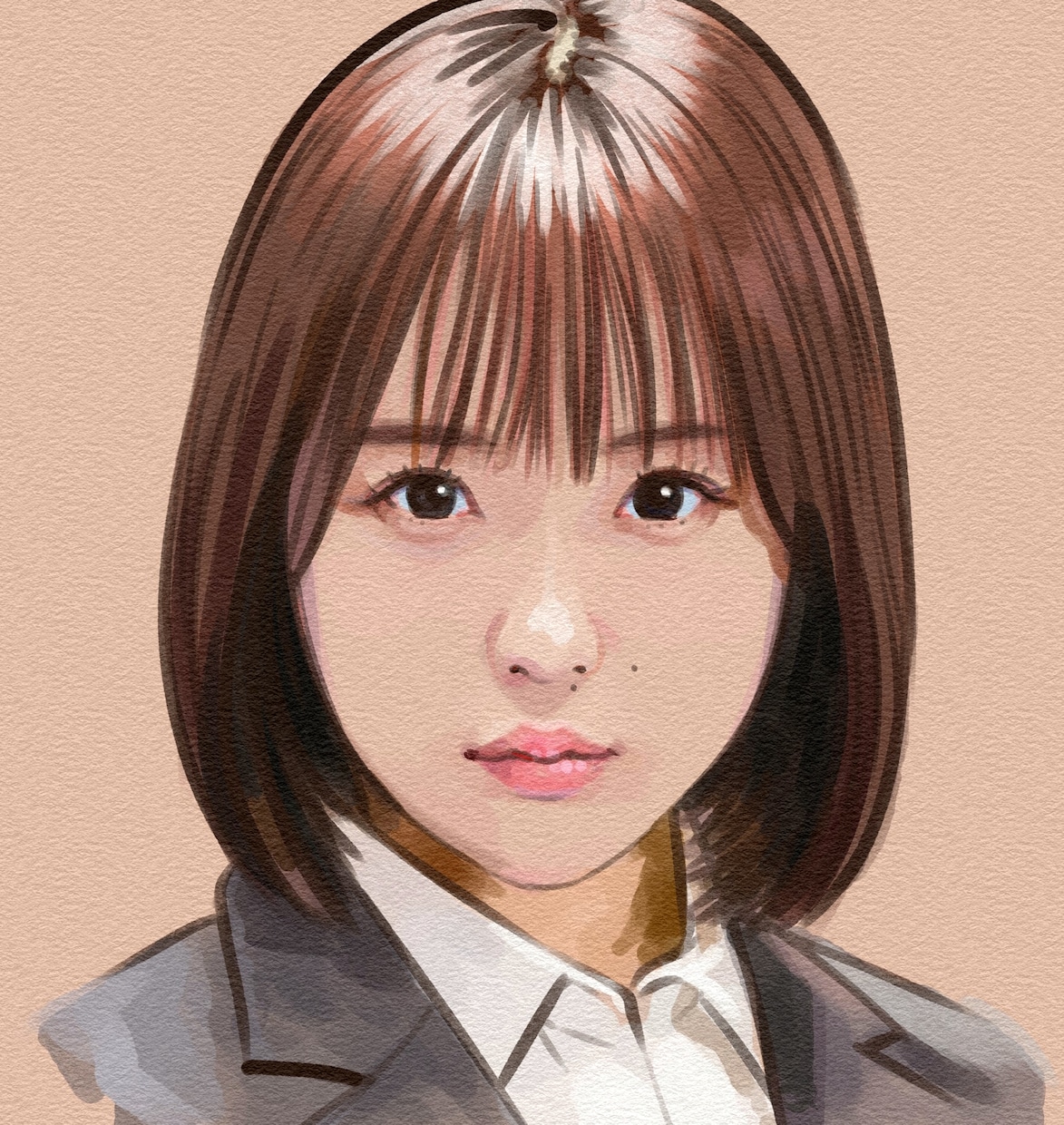 キャンバスのような質感のある似顔絵を描きます シックで温かみのある落ち着いたイラストをどうぞ。 イメージ5