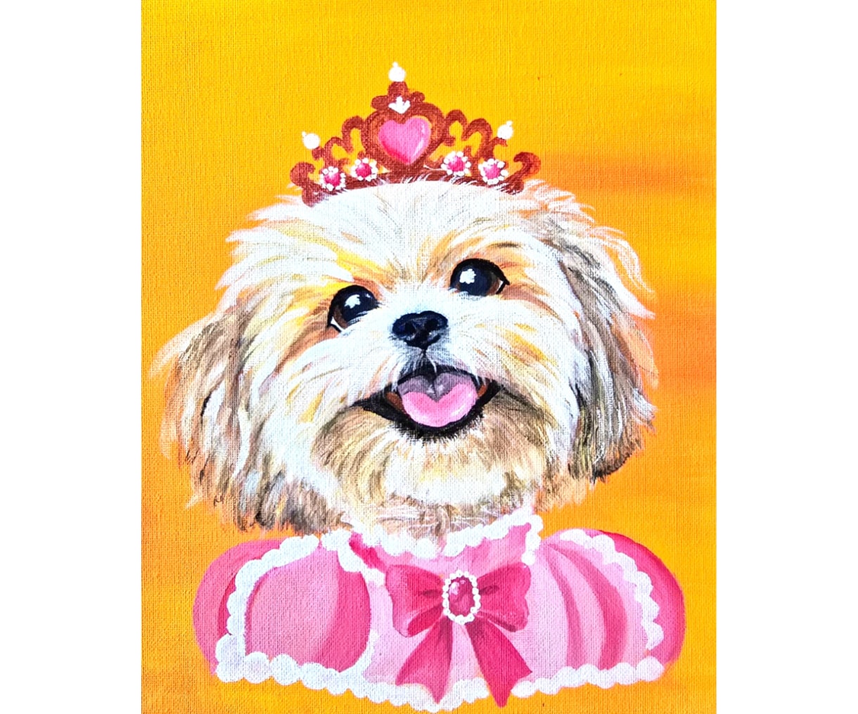 ペット肖像画(F3キャンバス/アクリル画)描きます 世界に一つ◆うちの子アート◆手描き原画お渡し イメージ5
