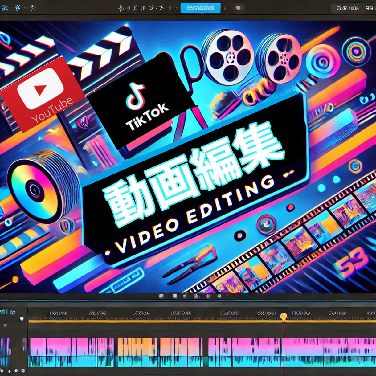 YouTubeやTikTokのショート動画作ります 1分以内の動画作成AI画像生成その他もろもろ承ります。 イメージ1