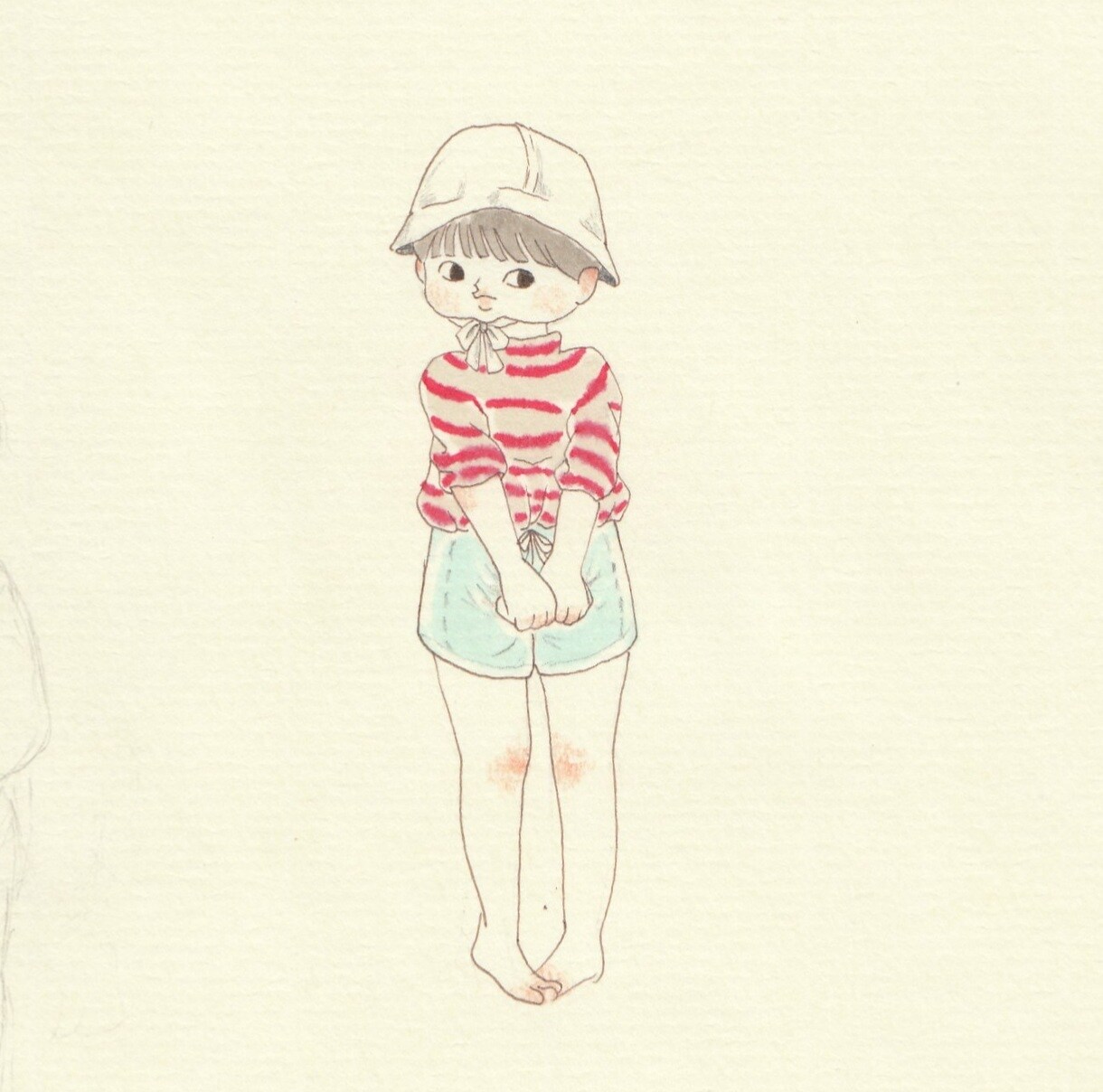爽やかレトロな女の子かきます 手描きでほんわかナチュラルなイラスト描きます！！ イメージ3