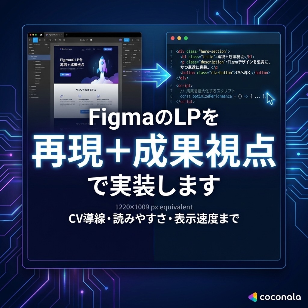 Figmaを忠実＆高速実装します 売れる構造を壊さない実装、表示速度最適化込み！ イメージ2