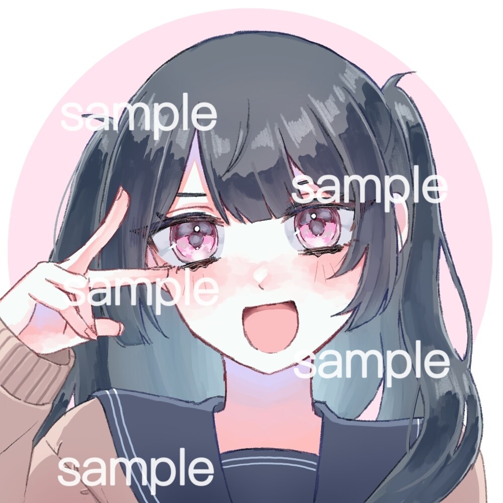 儚げで可愛い女の子イラスト描きます キラキラで儚い女の子のSNSアイコンやイラストを作成します イメージ2