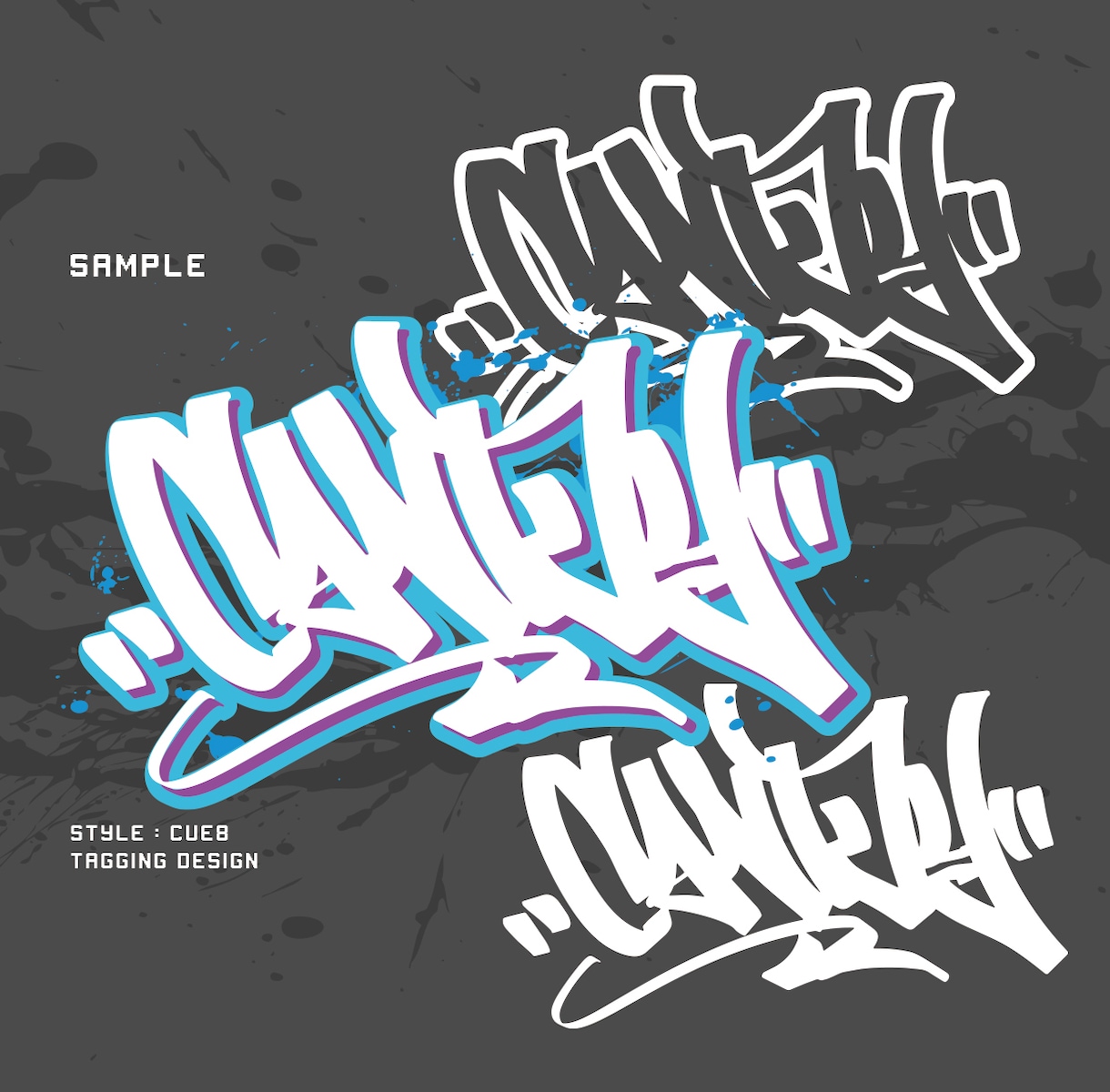 グラフィティ "タギング"のデザイン描きます HIPHOP調のサインのデザインを3点セットで制作します！ イメージ3