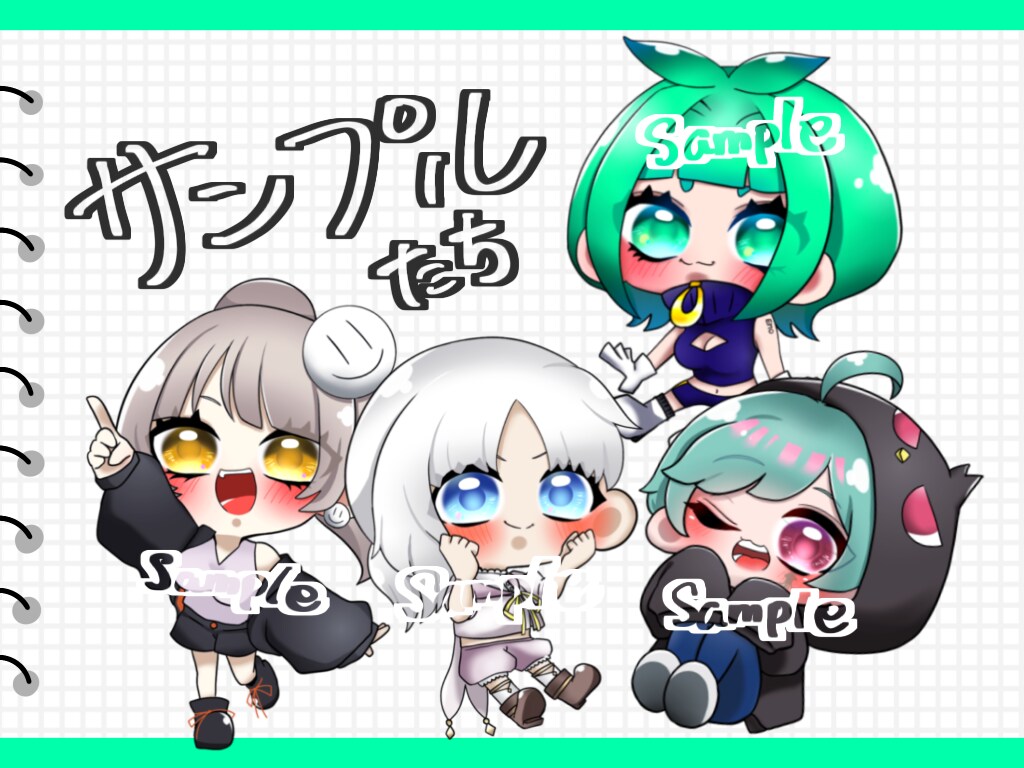 みんなの目を惹く！可愛いデフォルメイラスト描きます オリキャラや夢絵などデジタルで描かせていただきます イメージ7