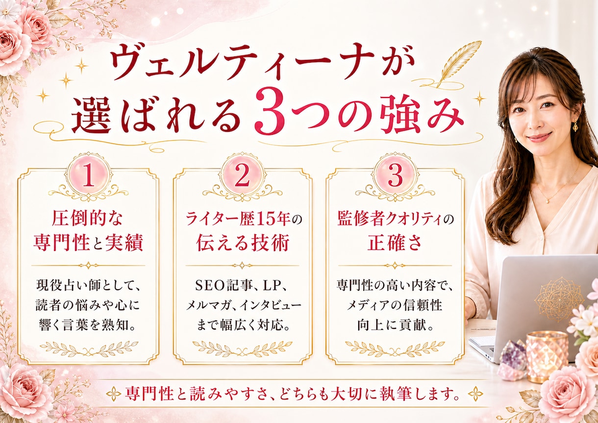 プロの占い師×ライターが高品質占い記事を執筆します タロット・12星座・風水・スピリチュアルなど幅広く対応可能！ イメージ3