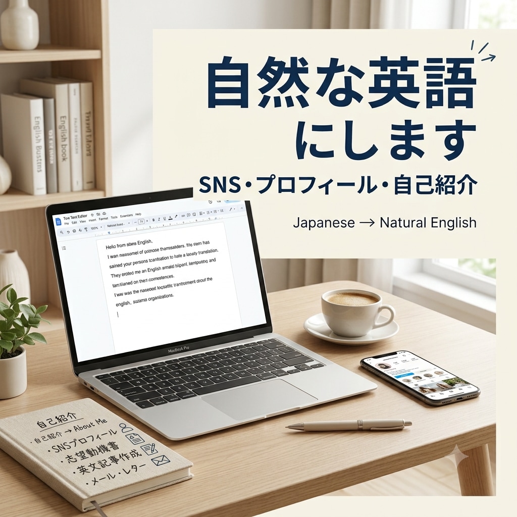 日本語を自然な英語にします キャッチコピー・志望動機・自己紹介文を英文化します！ イメージ1