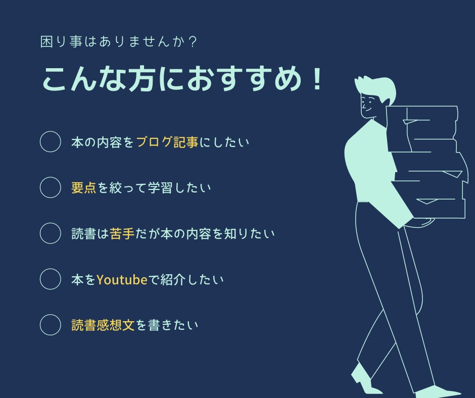 忙しいあなたに代わって本を要約します 本の「タイトル」を送るだけ！ブログ記事・YouTube対応！ イメージ6