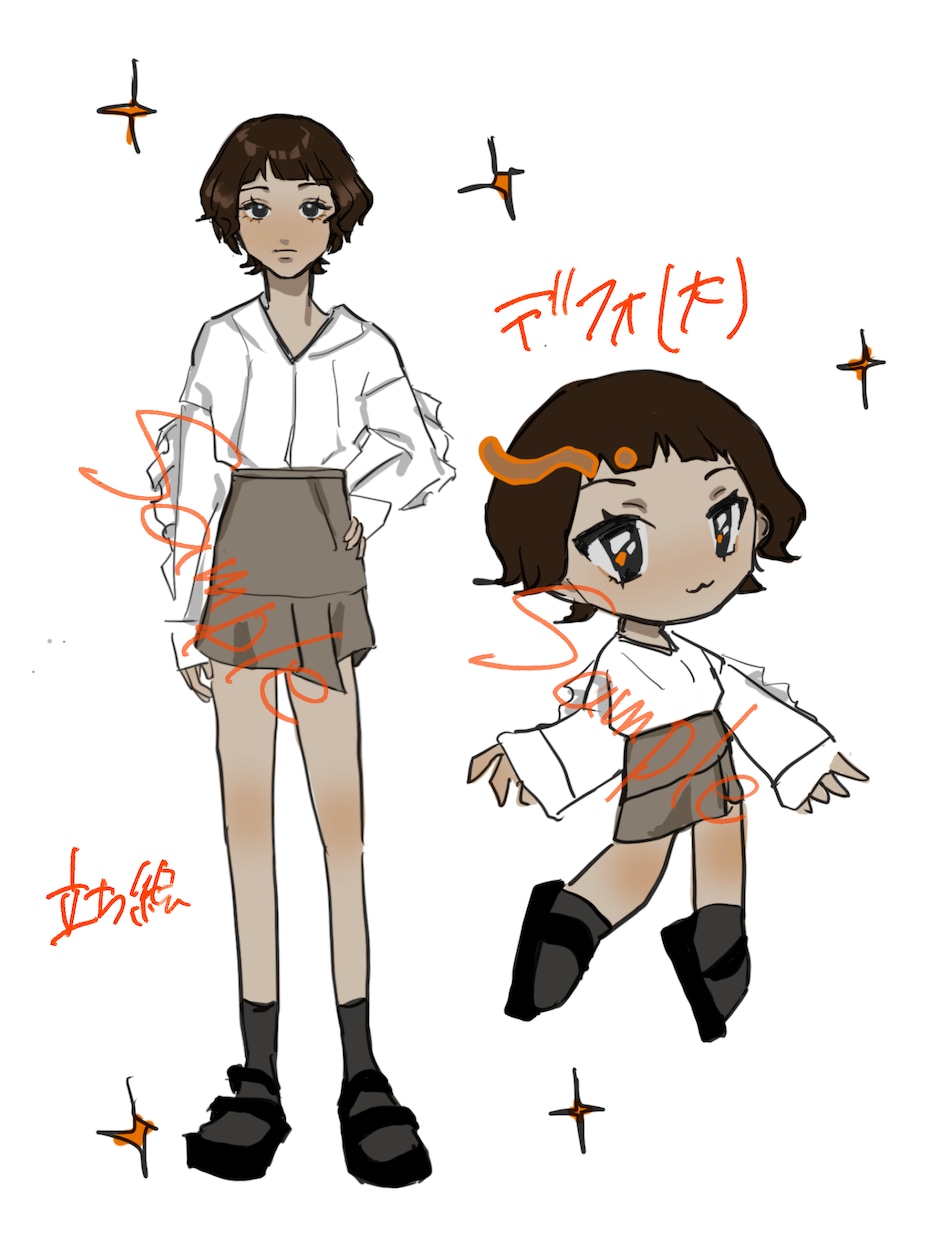既存orおまかせキャラデザ、立ち絵・デフォ描きます 既存キャラから新規キャラまで！イラスト作成お任せ下さい！ イメージ6