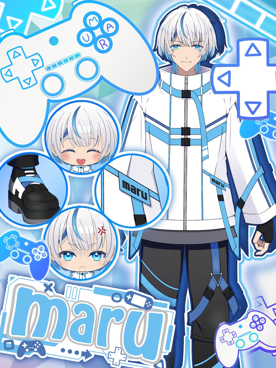 あなただけのVTuberプロフィール画像制作します 便利でお得なシルエット付！手描き小物モチーフも制作可能！ イメージ7