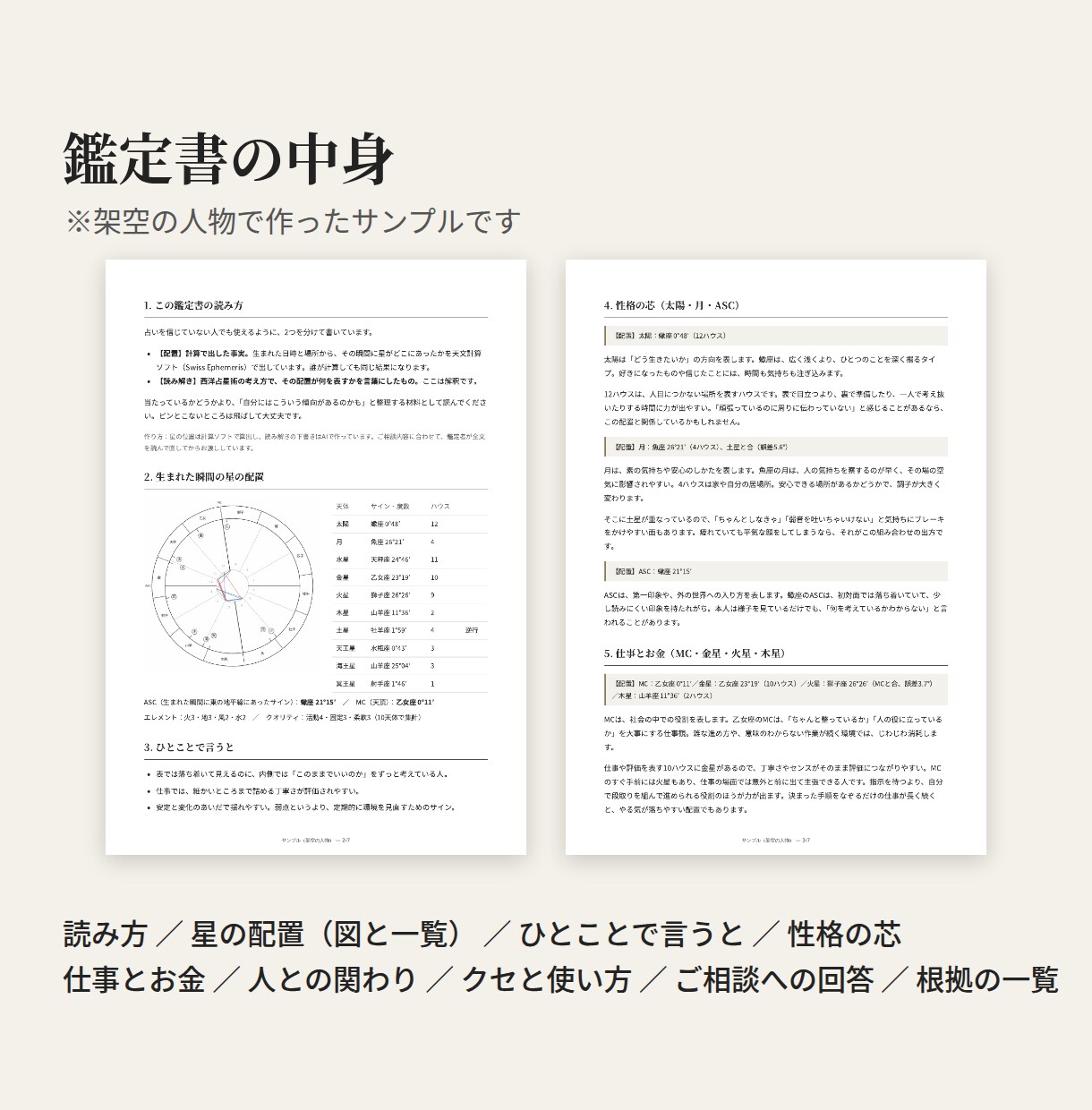 占いを信じてない人向けにホロスコープを読み解きます 星の位置は計算で出し、根拠つきで性格と転機を言葉にします イメージ2