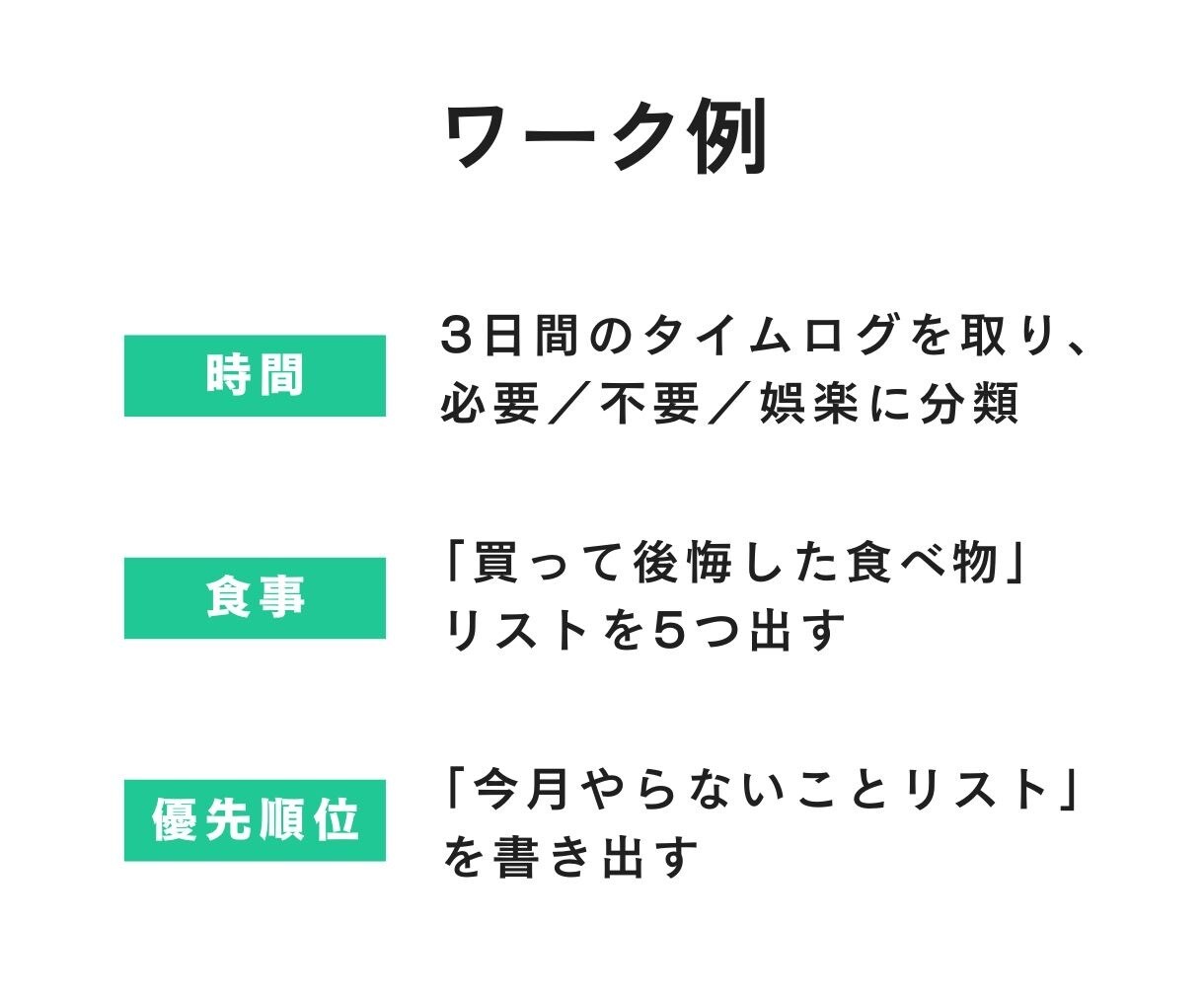 やらないことを決めるプログラムで3ヶ月間伴走します やらないことを決め、土台を整えて、やりたいことに集中する イメージ5