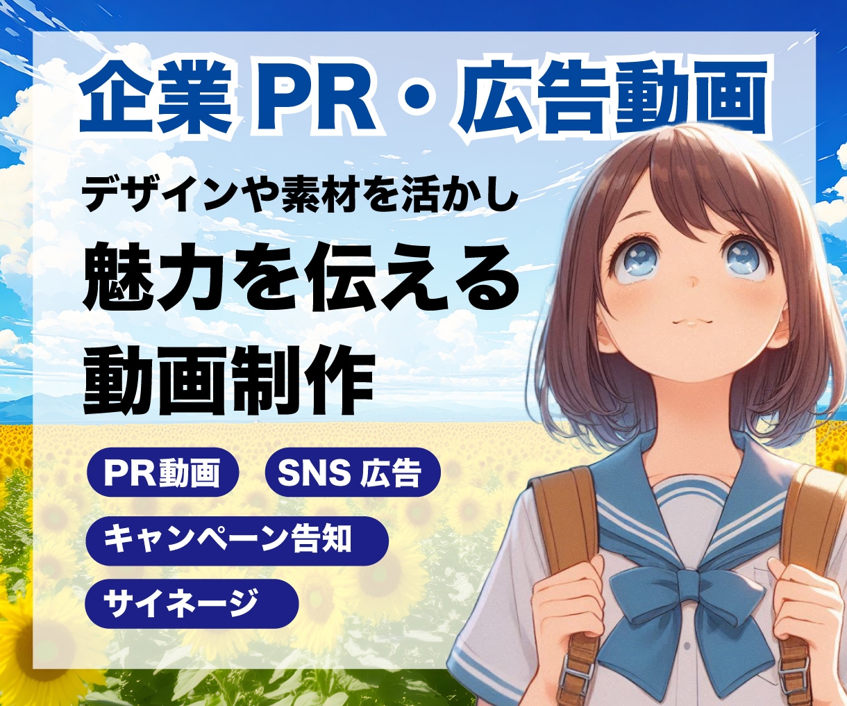 デザインや素材を活かし魅力を伝える動画を制作します 動画制作のプロがPRや広告に最適なアニメーションを制作！ イメージ1