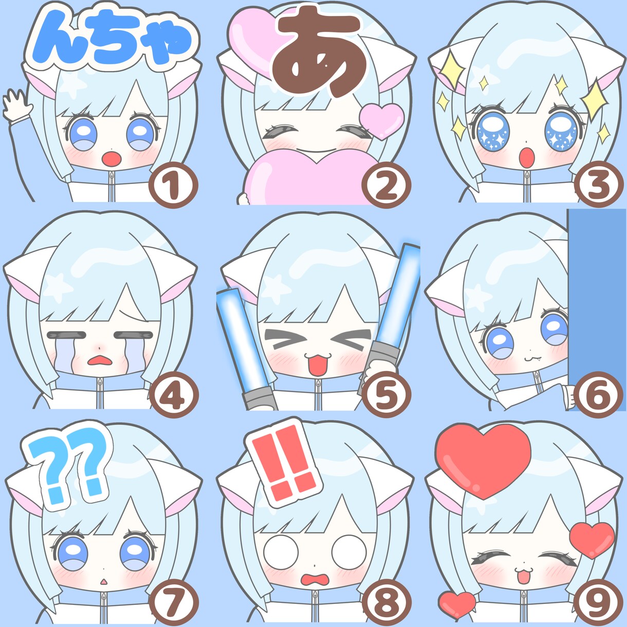 Twitch・YouTubeスタンプ制作します 配信などで使えるゆるかわミニキャラです◎ イメージ3
