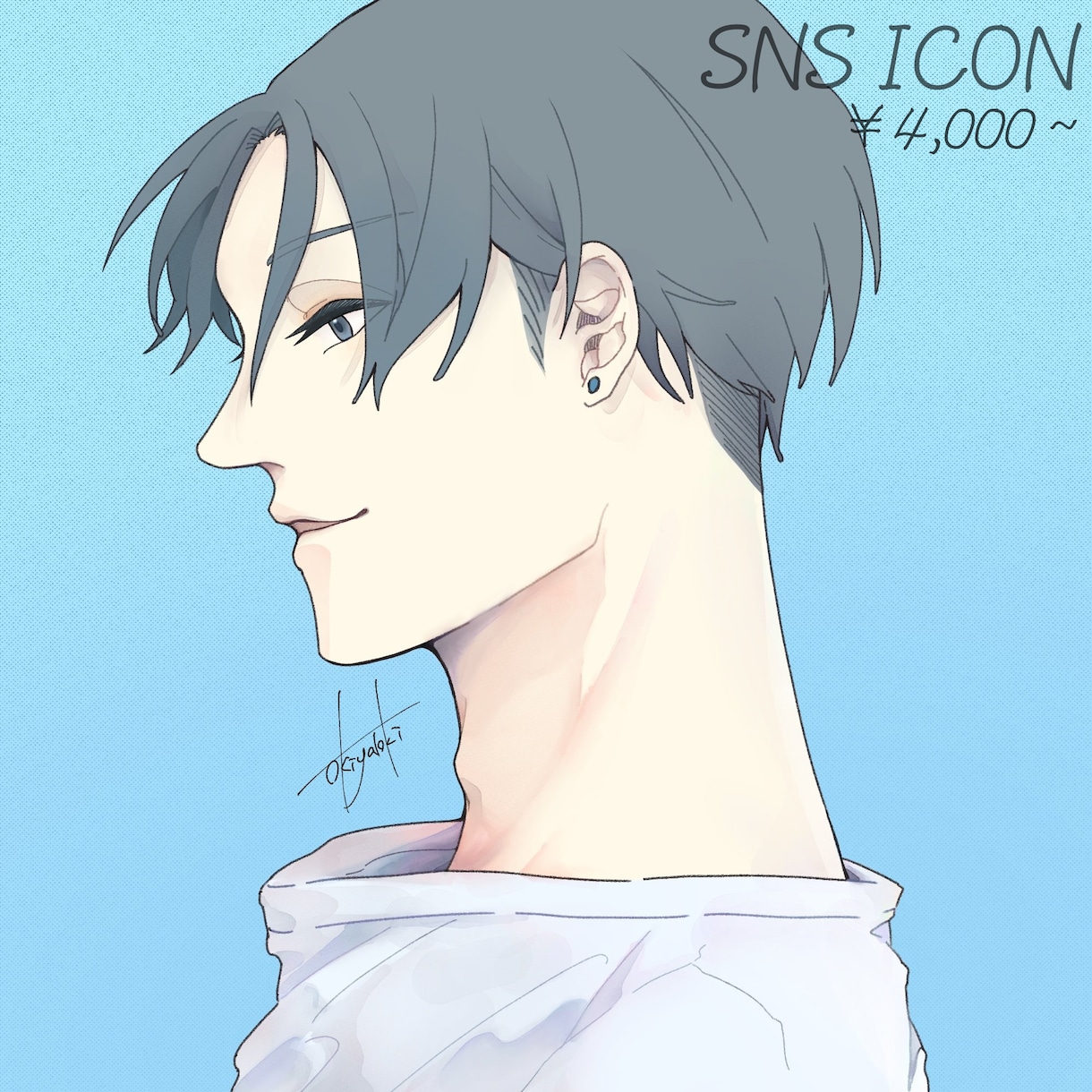 きれいめで、色気のあるSNSアイコンを描きます 透明感・綺麗系のSNSアイコンを描きます イメージ1