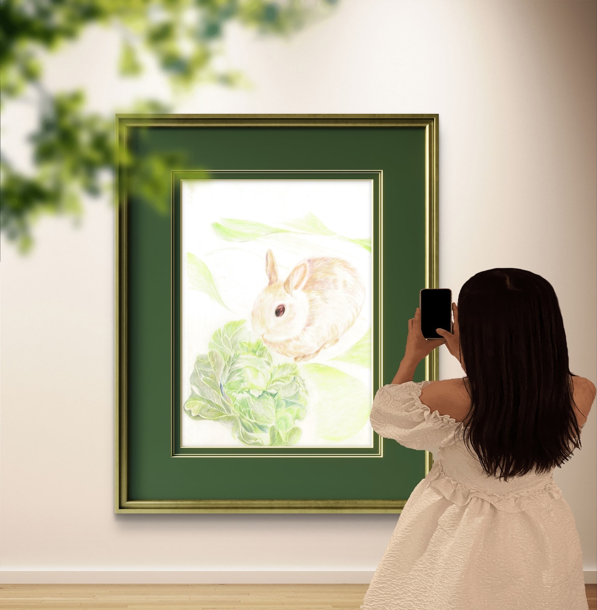 可愛いウサギちゃんの絵を描きます ペットの似顔絵・肖像画オーダー『まなペットアート』横浜・東京 イメージ3