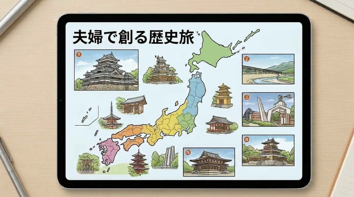 日本史検定1級が作る！満喫歴史旅プラン作成します 歴史オタク夫婦が作る安心の日程表 イメージ1