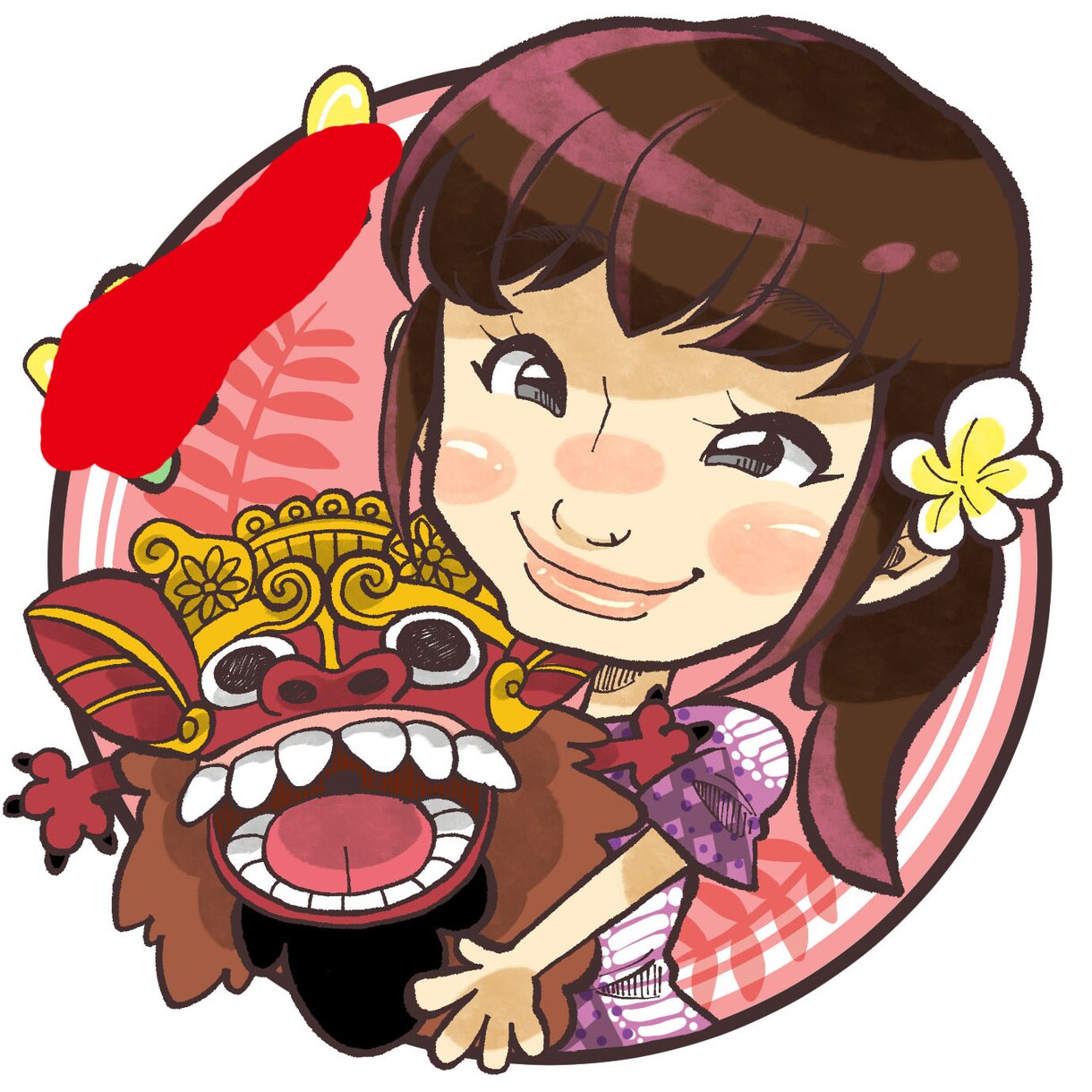 SNS用のキャラクター似顔絵アイコンを描きます SNSのアイコンにピッタリ、可愛いキャラクター似顔絵です イメージ2