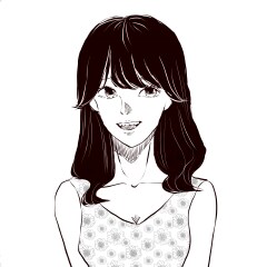 写真に沿ったイラスト、オリジナル人物を描きます 基本的にモノクロでシンプルな絵柄です。 イメージ1