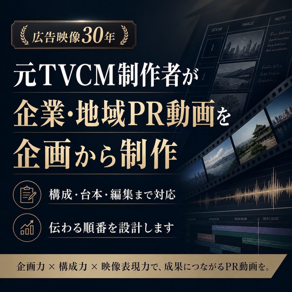 元TVCM制作者がPR動画を企画制作します 企業・地域の魅力を伝わる動画に設計 イメージ1