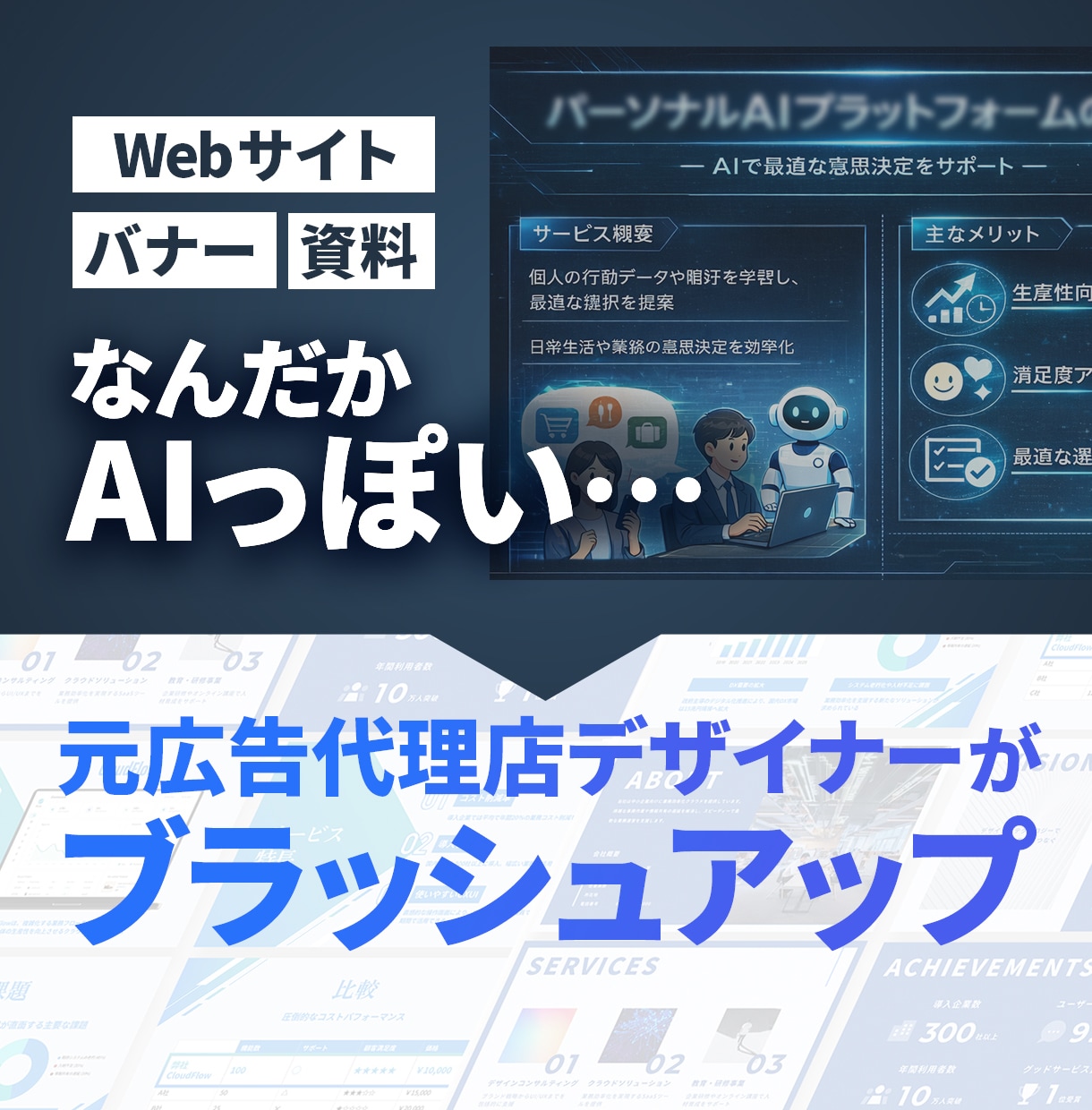 AIデザインを歴10年超デザイナーが改善します JPG等編集不可データOK｜まずはプロに相談 イメージ1