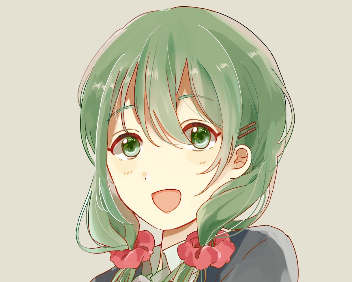 柔らかい印象のバストアップイラスト描きます アイコンに使える！似顔絵・オリキャラOK  お試しも歓迎 イメージ3