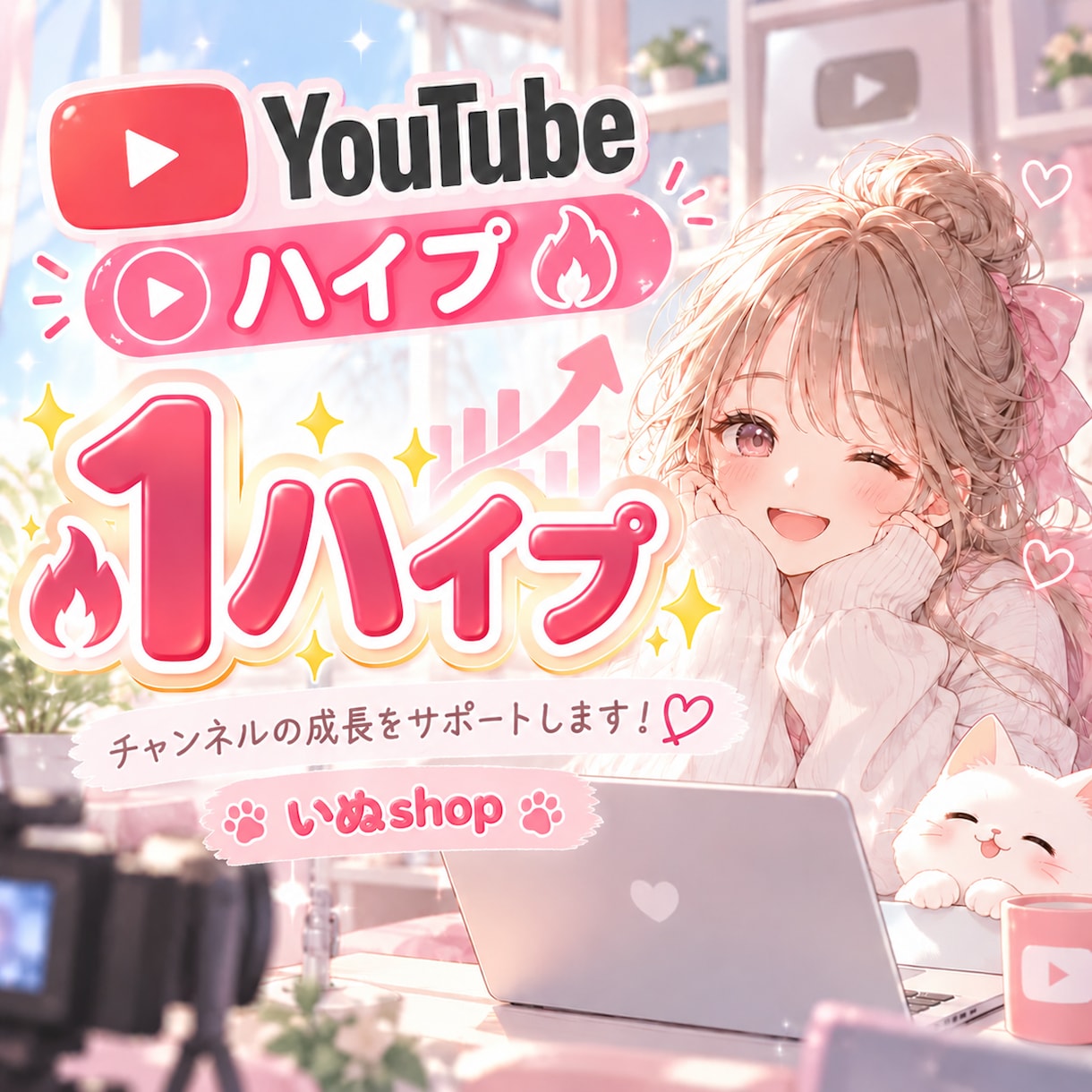 YouTube動画のハイプを拡散します 累計50万件の販売実績｜日本アカウント・高品質 イメージ1
