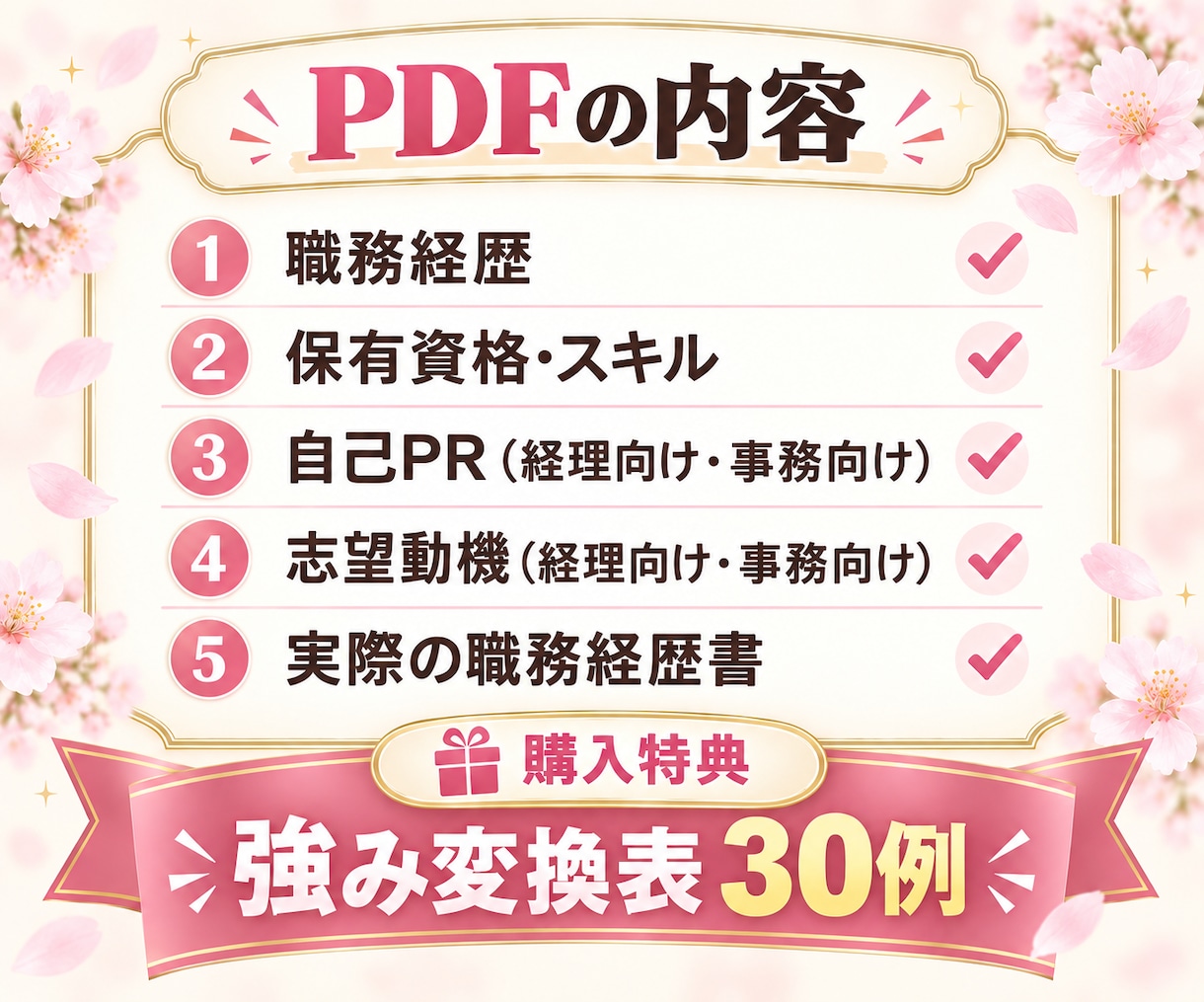 接客販売から事務・経理｜内定した職務経歴書送ります コピペOK！未経験で受かった自己PR・志望動機つき イメージ3