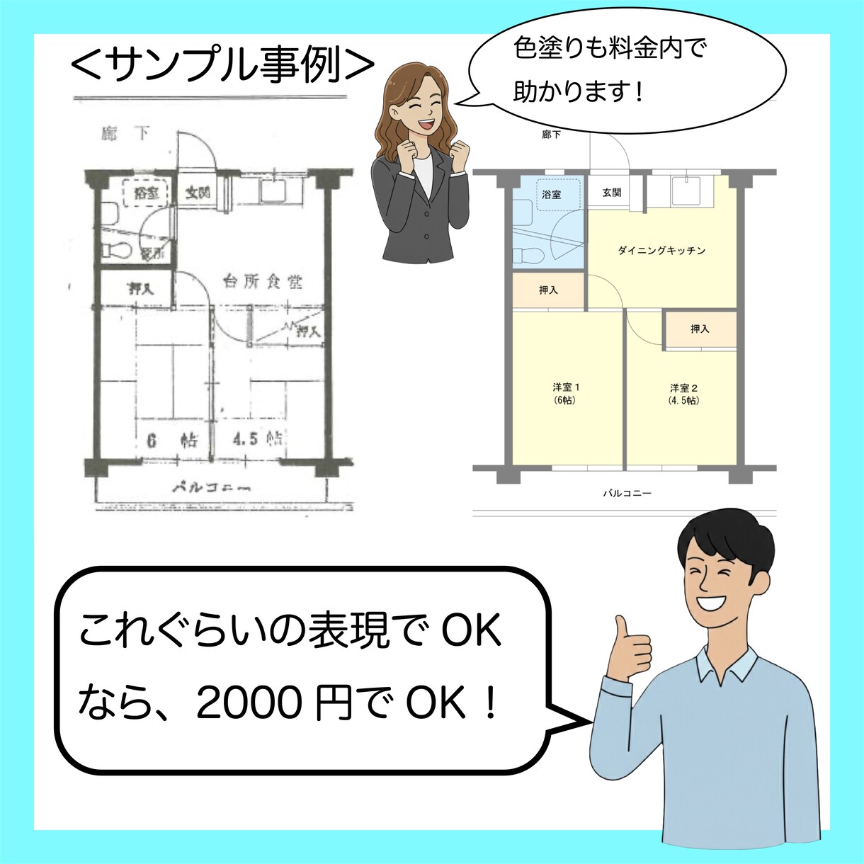 手書き図面をデータ化します 最短1日、修正無制限！親身に相談OK！ イメージ3