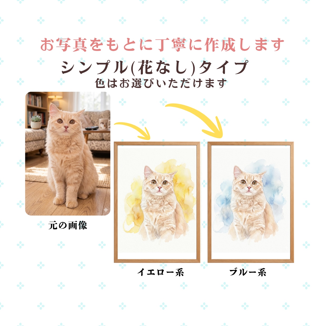 愛犬愛猫を優しい水彩画にします 評価★5御礼！！！記念日ギフトやインテリアにオーダーイラスト イメージ4