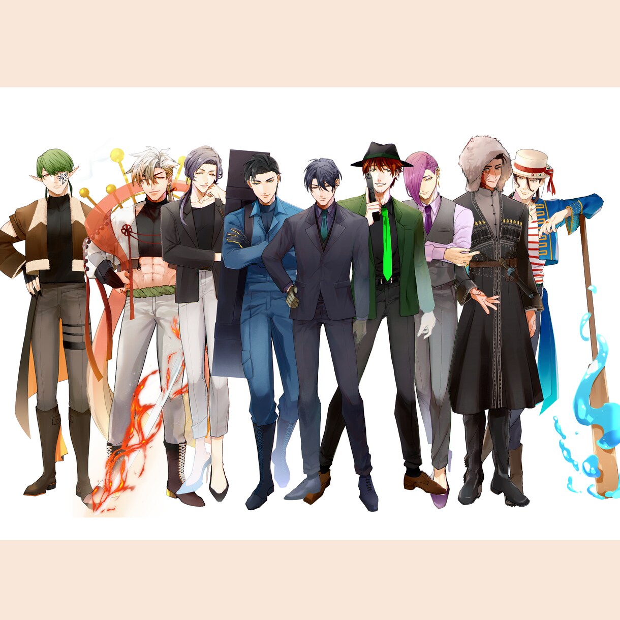ゲーム・TRPG・動画の立ち絵をお描きします 格好いい男性ならお任せください！ イメージ3