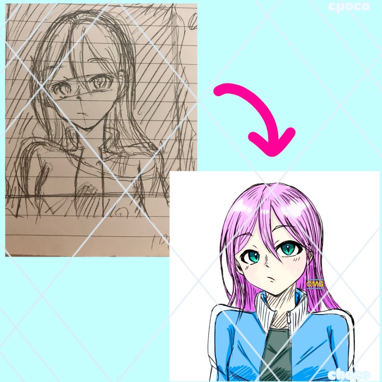 眠っている描きかけのイラスト仕上げます アナログからデジタルまで未完成の下書きを仕上げます イメージ1
