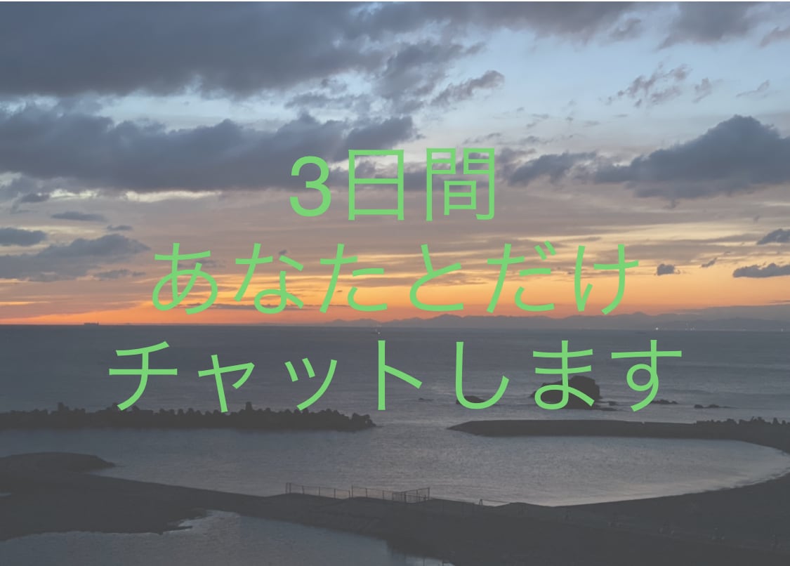3日間だけあなたのお話し相手になります 悩み相談、愚痴、ポイント消費などにお使いください。 イメージ1