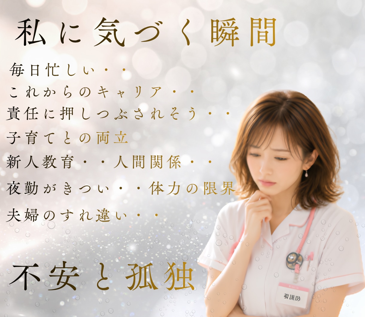 看護師の救世主｜人間関係 心と体の限界助けます 人間関係・職場・キャリア・子育て両立・婦人科全ての悩みに。 イメージ2