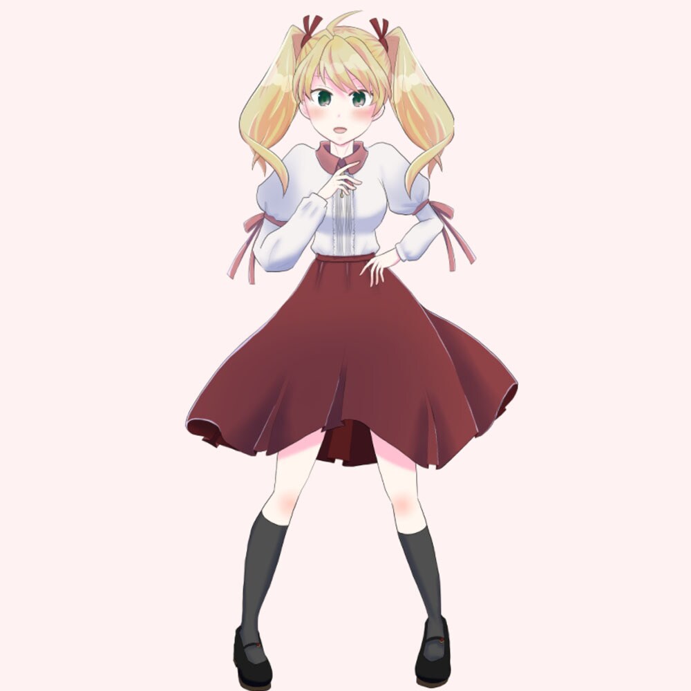 Live2Dモデリング済のキャラ販売（譲渡）します Vtuberデビューに！金髪ツインテールお嬢様です イメージ3