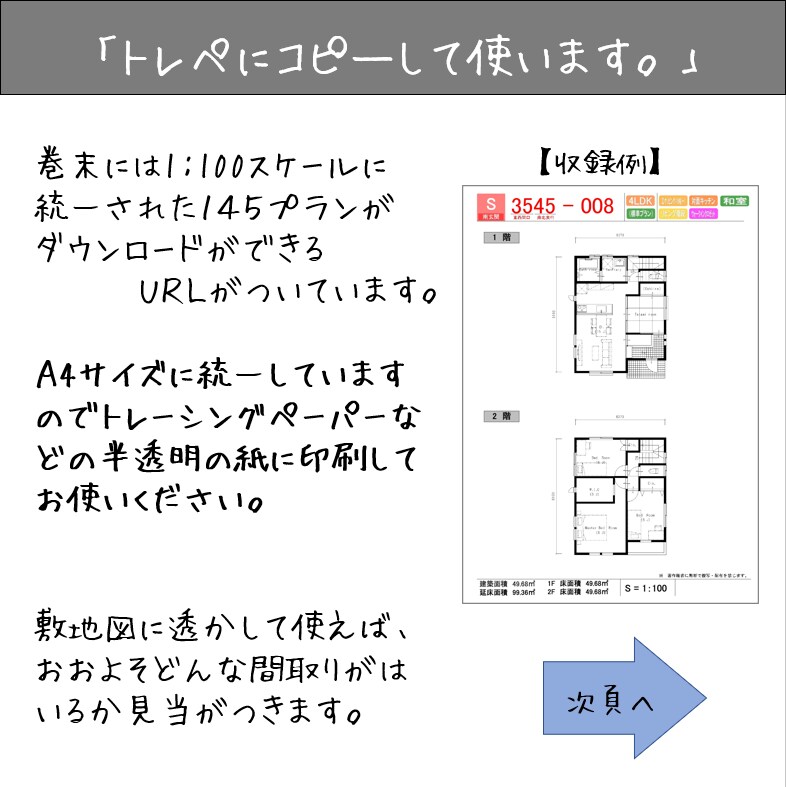 その敷地に建つ建物プランがかわかります 敷地に合わせた145プラン収録の間取り集 イメージ2