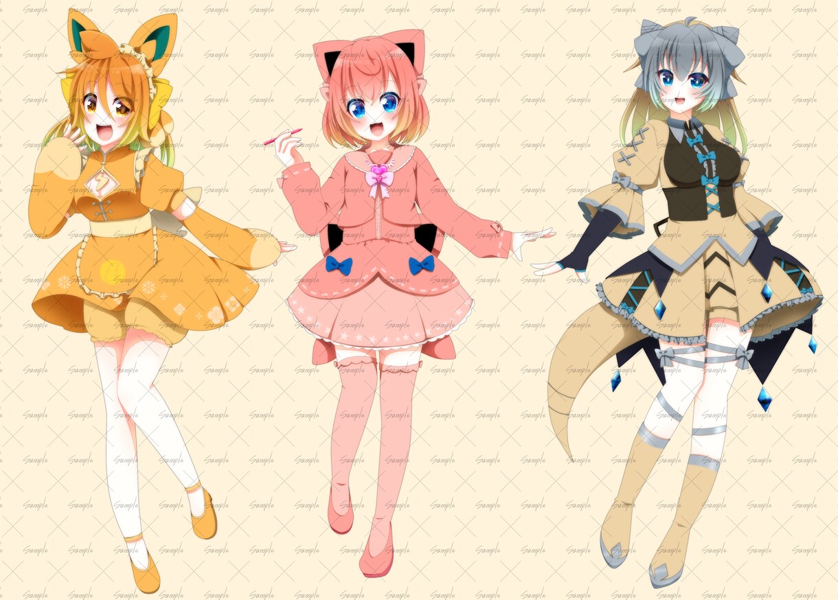 立ち絵・キャラデザ作成します イメージキャラクターが欲しい方など イメージ5