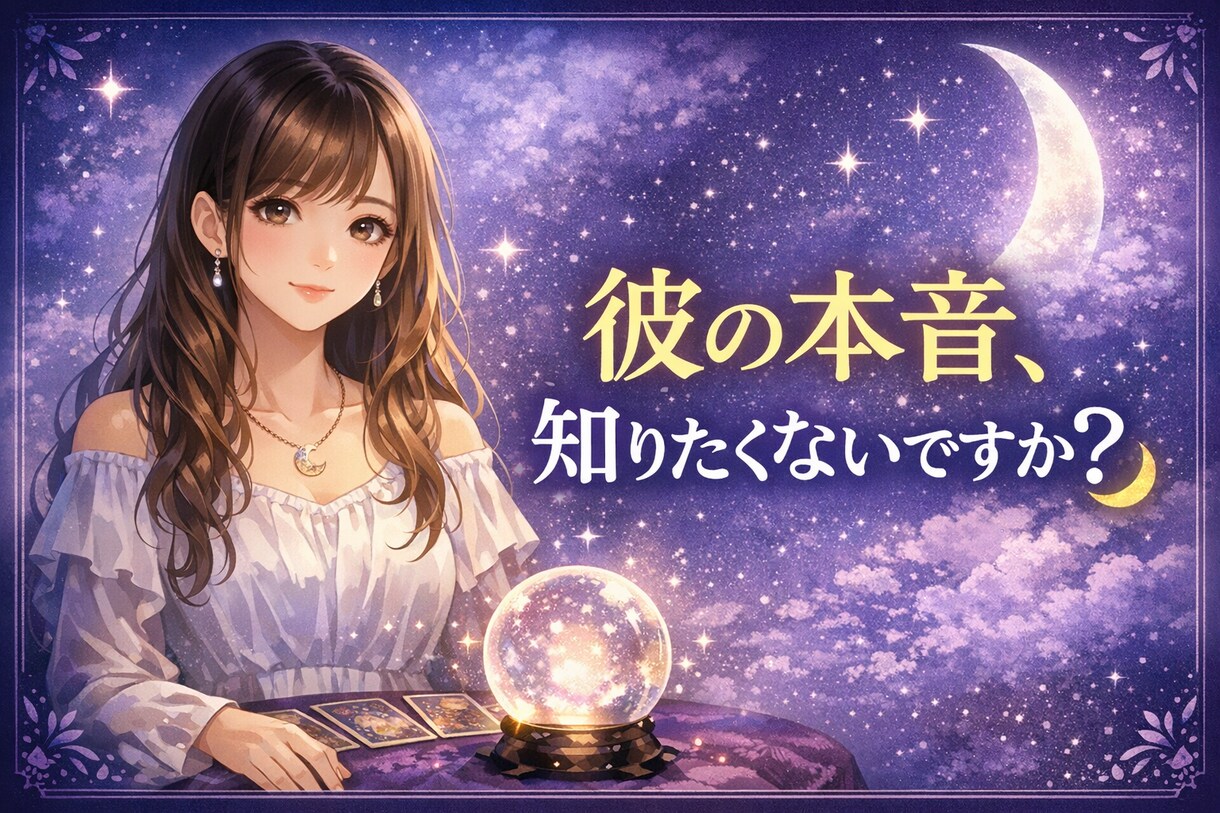 片思い／復縁OK　彼の本音を優しく占います 不安な恋に、そっと寄り添います イメージ1
