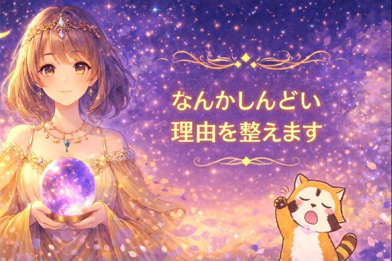 なんかしんどい理由を整えます 理由は分からないけど疲れているあなたの状態を静かに整えます イメージ1