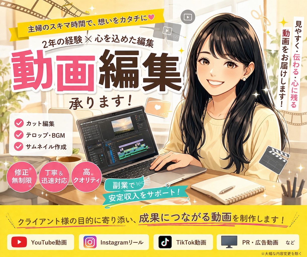 丸投げOK YouTube動画編集します ビジネス・バラエティ動画編集します イメージ1