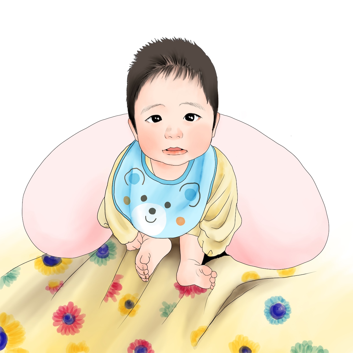 お写真からシンプルで優しい似顔絵をお描きします ご家族やペットの思い出を。プレゼントやウェルカムボードにも イメージ6