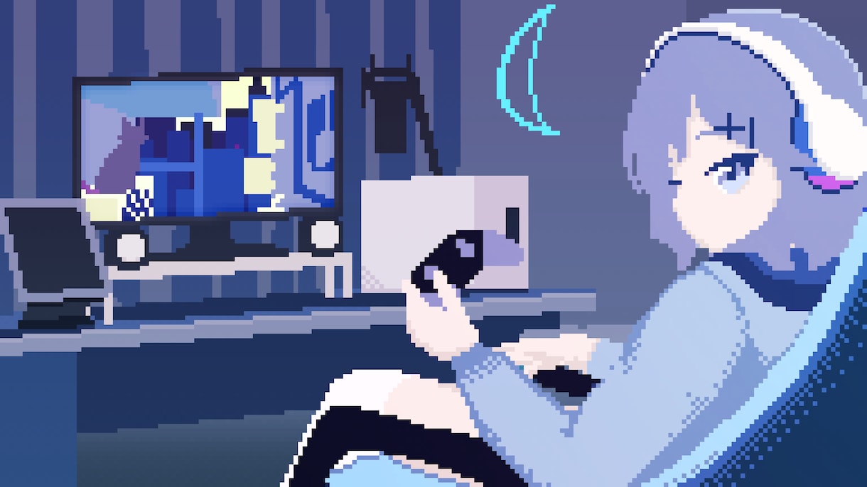 配信のOP・EDに！ドット絵アニメーション描きます 10秒ほどのドットアニメ！Vtuber様の配信やMVに！ イメージ7