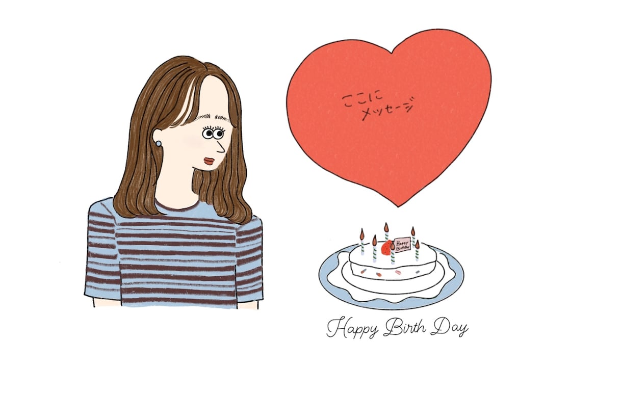 大人かわいい♡おしゃれな誕生日イラスト描きます 特別感UP!お友達、家族、大切なひとへプレゼントに♡ イメージ3