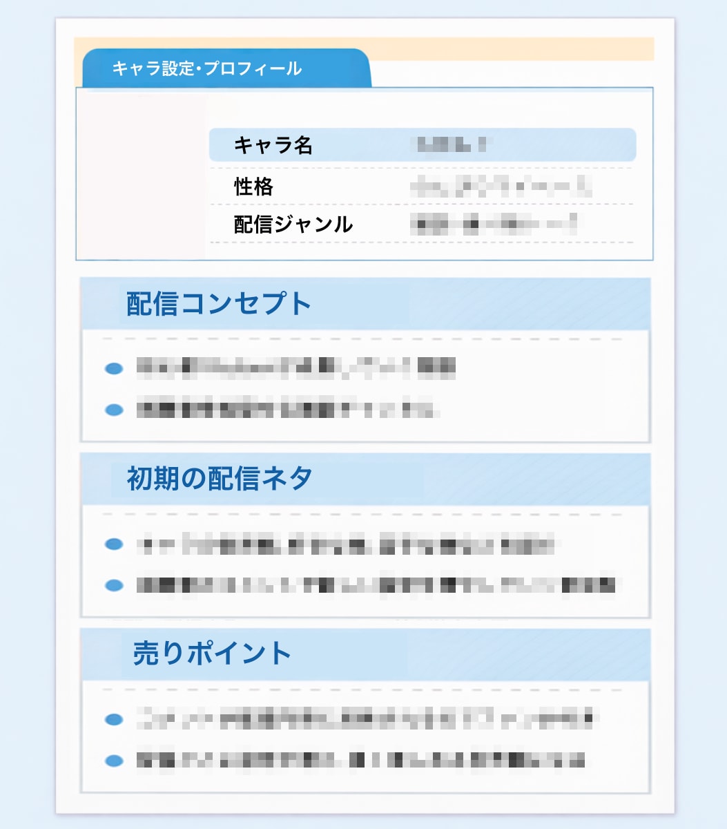 新規VTuber向け｜キャラクター設定を作ります Vtuber活動の土台になる企画書を作成 イメージ3