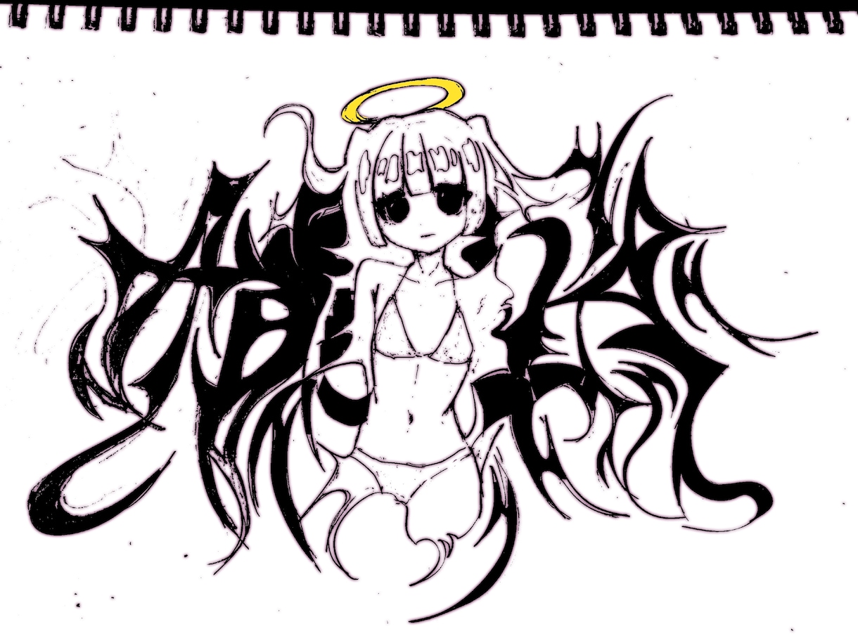 グラフィックアートとキャラクターを描きます グラフィティ×キャラクターでいつもと違った雰囲気に イメージ1