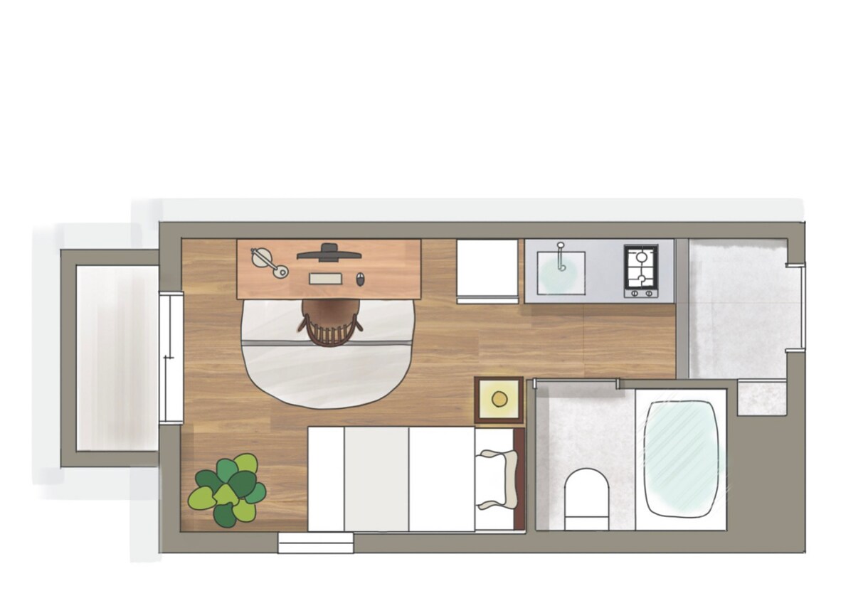 おしゃれで目を引く間取り図面を作ります パッと見でお部屋のイメージが湧きます。民泊案件実績多数あり。 イメージ5