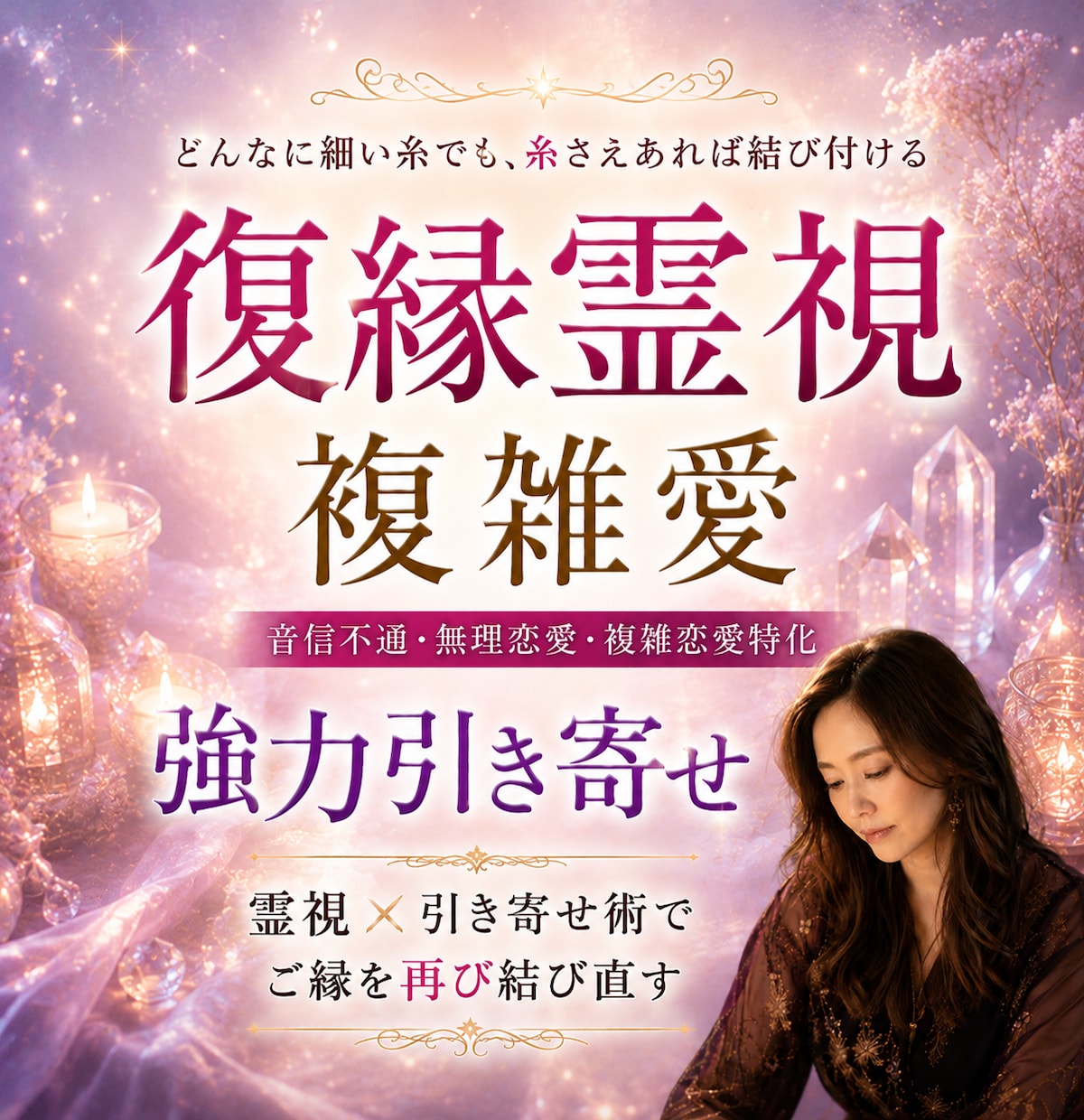 その恋、終わるには早すぎます。至急霊視いたします 強力復縁│複雑恋愛│音信不通│強力に糸を結びます イメージ1