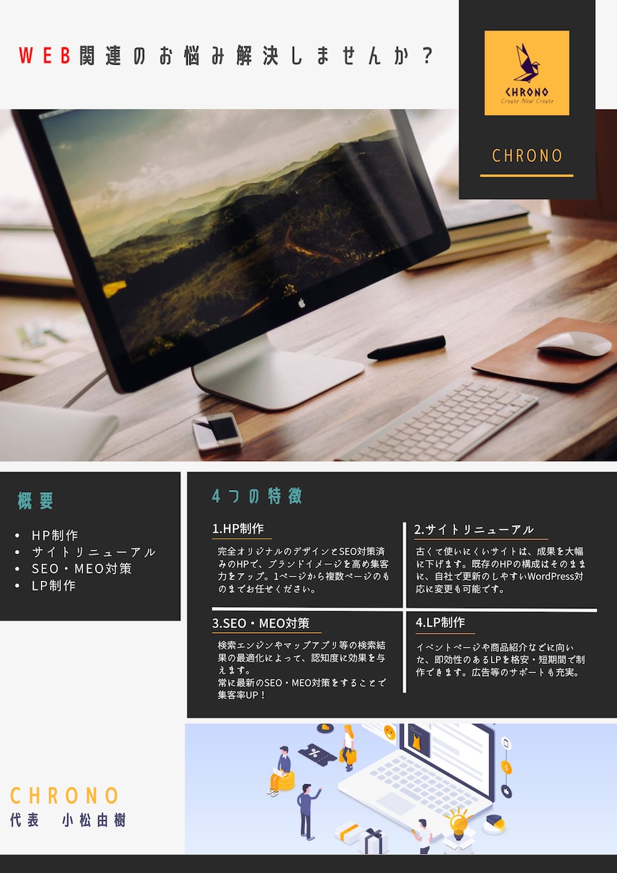 ハイクオリティなWebデザイン・HP制作を承ります 個人、企業問わず完全オリジナルのWebサイトを制作します イメージ1