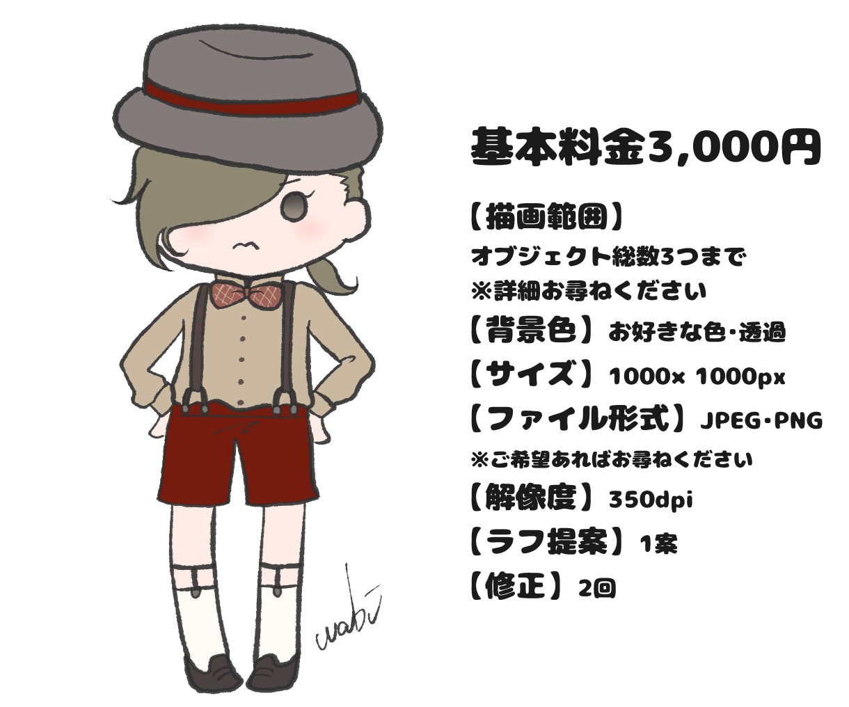 ゆるくてかわいいカットイラスト制作いたします 動物・静物・人物・食べ物幅広く描きます！ イメージ3