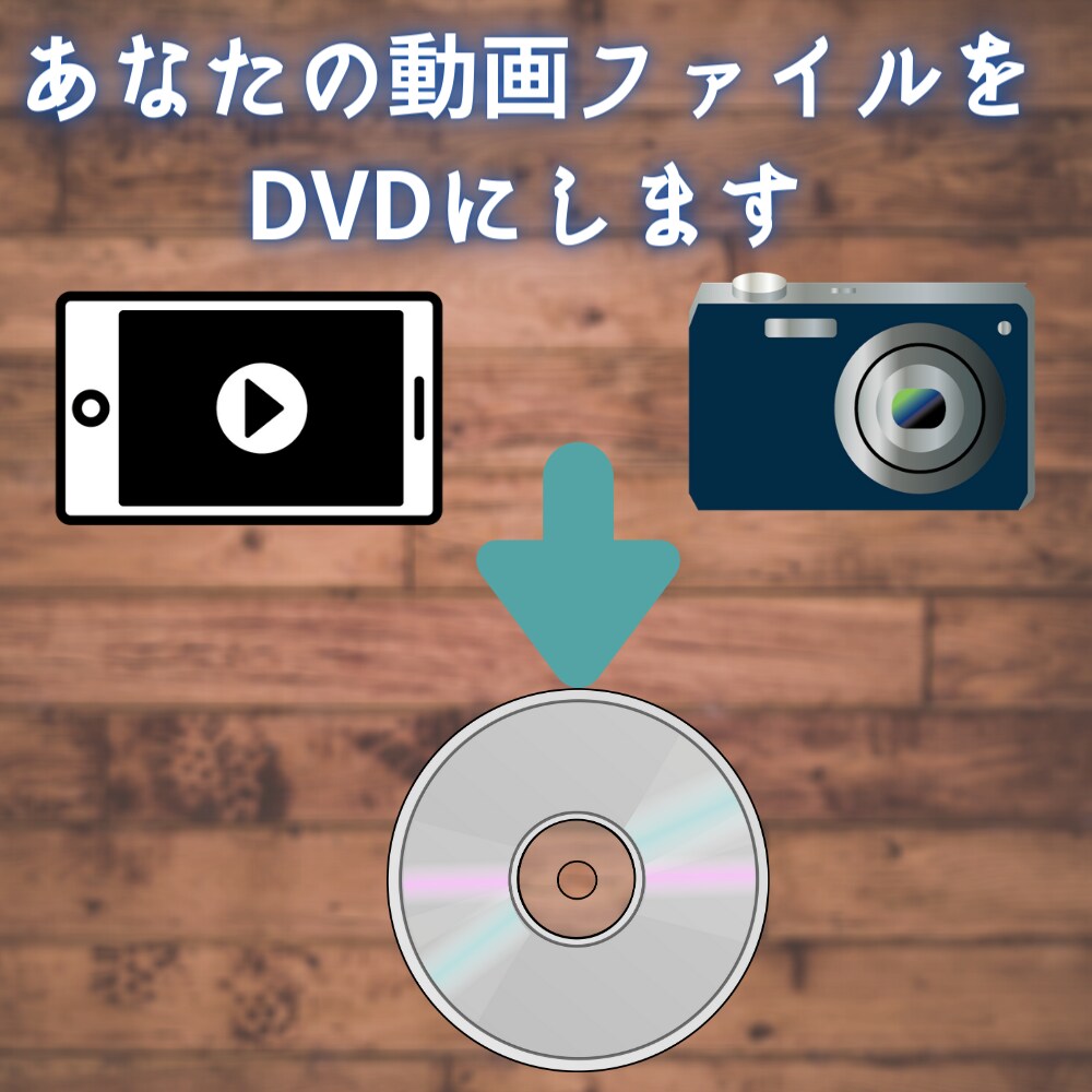 動画ファイルをDVDにします スマホ・カメラで撮影した動画をテレビで見られるDVDに！ イメージ1